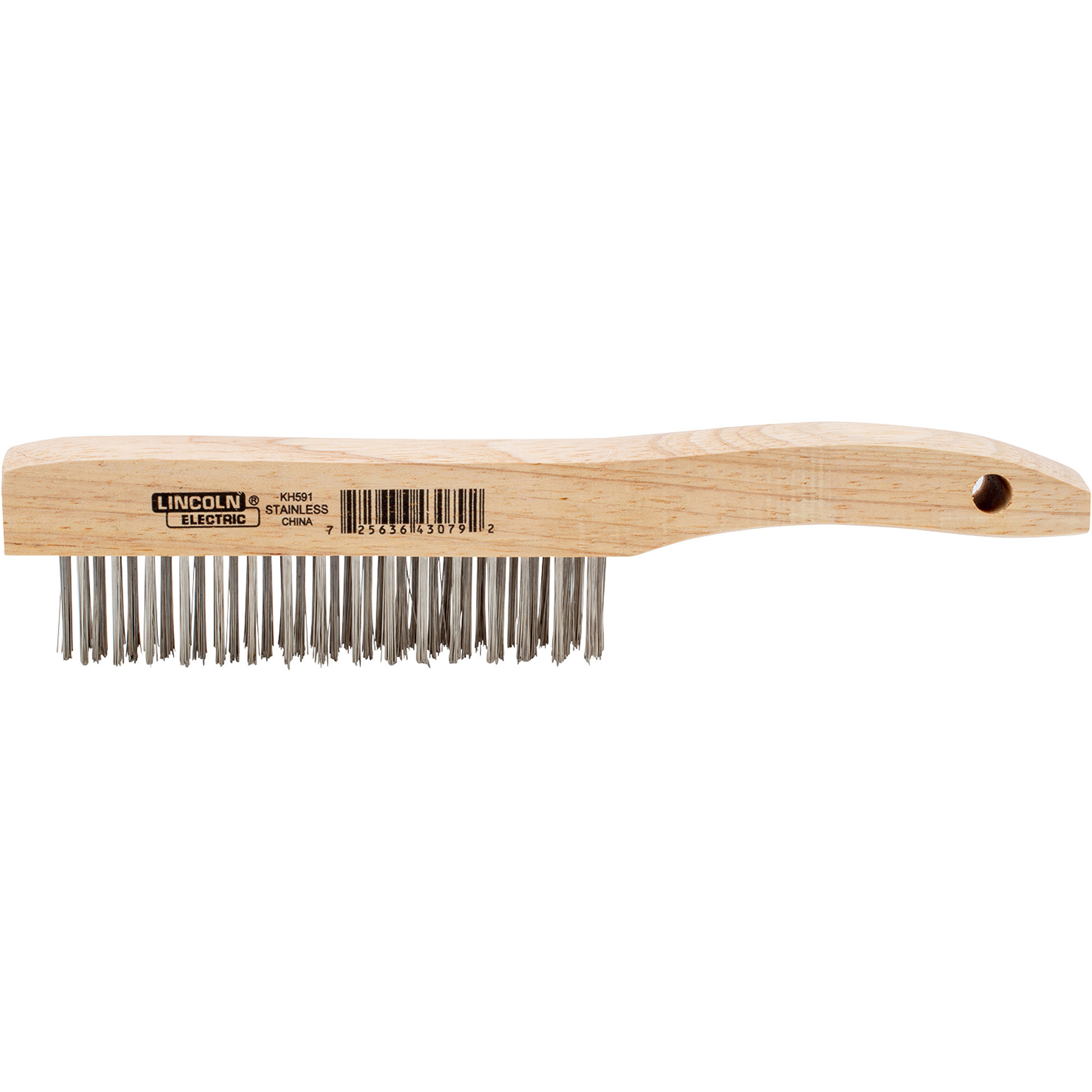 Lincoln Electric Wire Brush, Stainless Steel Wire, 2in. x 9in., Model# KH591